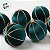 Bola de Natal - Veludo Verde e Laço Ouro - 8x8x8cm - 6 unidades - Cromus - Rizzo - Imagem 2