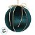 Bola de Natal - Veludo Verde e Laço Ouro - 12x12x12cm - 2 unidades - Cromus - Rizzo - Imagem 3