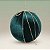 Bola de Natal - Veludo Verde e Laço Ouro - 15x15x15cm - 1 unidade - Cromus - Rizzo - Imagem 1
