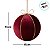 Bola de Natal - Veludo Vinho e Laço Ouro - 15x15x15cm - 1 unidade - Cromus - Rizzo - Imagem 3