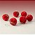 Bola de Natal - Veludo Vermelho e Laço Ouro - 8x8x8cm - 6 unidades - Cromus - Rizzo - Imagem 1