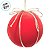 Bola de Natal - Veludo Vermelho e Laço Ouro - 8x8x8cm - 6 unidades - Cromus - Rizzo - Imagem 4
