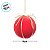 Bola de Natal - Veludo Vermelho e Laço Ouro - 8x8x8cm - 6 unidades - Cromus - Rizzo - Imagem 5