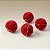 Bola de Natal - Veludo Vermelho e Laço Ouro - 10x10x10cm - 4 unidades - Cromus - Rizzo - Imagem 1