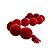 Cordão Maxi Bolas de Natal 10cm - Vermelho - 1,70m - 1 unidade - Rizzo - Imagem 3