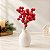 Galho Decorativo de Natal - Azevinho Vermelho - 24cm - 1 unidade - Cromus - Rizzo - Imagem 1