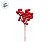 Galho Decorativo de Natal - Azevinho Vermelho - 24cm - 1 unidade - Cromus - Rizzo - Imagem 2