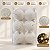 Bola de Natal - Branco com Glitter Losango  - 8cm - 6 unidades - Cromus - Rizzo - Imagem 4