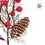 Pick Decorativo de Natal - Vermelho e Verde com Azevinho - 30cm  - 1 unidade - Cromus - Rizzo - Imagem 2