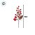Pick Decorativo de Natal - Vermelho e Verde com Azevinho - 30cm  - 1 unidade - Cromus - Rizzo - Imagem 3