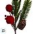 Galho Decorativo com Pinha - Vermelho, Verde e Marrom - 46cm - 1 unidade - Cromus - Rizzo - Imagem 2