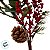 Galho Decorativo - Frutinhas Pequenas e Pinha - 20x39x7cm - 1 unidade - Cromus - Rizzo - Imagem 4