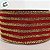 Fita Aramada Decorativa de Natal - Vermelho com Listras Douradas - 6,3cm x 9,14m - 1 unidade - Cromus - Rizzo - Imagem 2