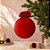 Bola de Natal Grande - Maxi Bola - Veludo Vermelho - 20cm  - 1 unidade - Rizzo - Imagem 1