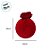 Bola de Natal Grande - Maxi Bola - Veludo Vermelho - 20cm  - 1 unidade - Rizzo - Imagem 3