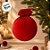 Bola de Natal Grande - Maxi Bola - Veludo Vermelho - 20cm  - 1 unidade - Rizzo - Imagem 6