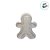 Bandeja Decorativa de Natal - Boneco Gingerbread - Transparente - 21,5cm - 1 unidade - Rizzo - Imagem 3