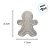 Bandeja Decorativa de Natal - Boneco Gingerbread - Transparente - 21,5cm - 1 unidade - Rizzo - Imagem 4