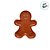 Bandeja Decorativa de Natal - Boneco Gingerbread - Terracota - 21,5cm - 1 unidade - Rizzo - Imagem 3