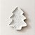Petisqueira Decorativa de Natal de Cerâmica - Árvore - Branca - 13x2x16cm - 1 unidade - Rizzo - Imagem 1