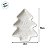 Petisqueira Decorativa de Natal de Cerâmica - Árvore - Branca - 13x2x16cm - 1 unidade - Rizzo - Imagem 3