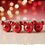 Bola de Natal - Mickey - Açucarada Vermelho - 8cm - Disney Original - 4 unidades - Cromus - Rizzo - Imagem 1