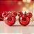 Bola de Natal - Mickey - Açucarada Vermelho - 10cm - Disney Original - 2 unidades - Cromus - Rizzo - Imagem 1