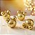 Bola de Natal - Mickey - Glitter Flocado Dourada - 8cm - Disney Original - 4 unidades - Cromus - Rizzo - Imagem 1