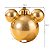 Bola de Natal - Mickey - Perolada Dourada - 8cm - Disney Original - 4 unidades - Cromus - Rizzo - Imagem 3