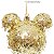 Bola de Natal - Mickey - Glitter Flocado Dourada - 10cm - Disney Original - 2 unidades - Cromus - Rizzo - Imagem 2