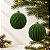 Bola de Natal - Losango Flocada - Verde e Ouro - 12cm  - 2 unidades - Cromus - Rizzo - Imagem 1