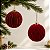 Bola de Natal - Losango Flocada - Bordô e Ouro - 12cm  - 2 unidades - Cromus - Rizzo - Imagem 1