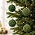 Bola de Natal - Losango Flocada - Verde e Ouro - 10cm  - 4 unidades - Cromus - Rizzo - Imagem 1