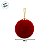 Bola de Natal - Losango Flocada - Bordô e Ouro - 10cm  - 4 unidades - Cromus - Rizzo - Imagem 3