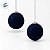 Bola de Natal - Flocada - Azul Marinho - 12cm - 2 unidades - Cromus - Rizzo - Imagem 2
