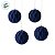Bola de Natal - Ondulada e Flocada - Azul Marinho - 10cm - 4 unidades - Cromus - Rizzo - Imagem 2