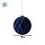 Bola de Natal - Ondulada e Flocada - Azul Marinho - 10cm - 4 unidades - Cromus - Rizzo - Imagem 3