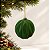 Bola de Natal - Ondulada e Flocada - Verde - 10cm - 4 unidades - Cromus - Rizzo - Imagem 1