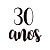 Transfer Para Balão Lettering Preto P 22x18cm - 30 Anos - 01 Un - Cromus Balloons - Rizzo Balões - Imagem 1