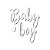Transfer Para Balão Lettering Branco - Baby Boy - 01 Unidade - Cromus Balloons - Rizzo Balões - Imagem 1