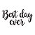 Transfer Para Balão Lettering Preto - Best Day Ever - 01 Unidade - Cromus Balloons - Rizzo Balões - Imagem 1