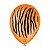 Balão de Festa Decorado Tigre - Laranja e Preto 9" 23cm - 25 Unidades - Balões São Roque - Rizzo Balões - Imagem 1