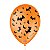 Balão Decorado Morcego - Laranja e Preto 9" 23cm - 25 Unidades - Balões São Roque - Rizzo Balões - Imagem 1