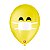 Balão de Festa Decorado Emoções Mascara - Amarelo e Branco 9" 23cm - 25 Unidades - Balões São Roque - Rizzo Balões - Imagem 1