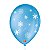 Balão de Festa Decorado Floco de Neve - Azul Turquesa 9" 23cm - 25 Unidades - Balões São Roque - Rizzo Balões - Imagem 1
