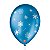 Balão de Festa Decorado Floco de Neve - Azul Cintilante 9" 23cm - 25 Unidades - Balões São Roque - Rizzo Balões - Imagem 1