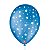 Balão de Festa Decorado Estrela - Azul Cobalto e Branco 9" 23cm - 25 Unidades - Balões São Roque - Rizzo Balões - Imagem 1