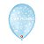 Balão de Festa Decorado É um Menino - Azul Baby e Branco 9" 23cm - 25 Unidades - Balões São Roque - Rizzo Balões - Imagem 1