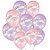 Balão de Festa Decorado Chuva de Amor - Rosa 9" 23cm - 25 Unidades - Balões São Roque - Rizzo Balões - Imagem 1
