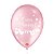 Balão de Festa Decorado Chá de Bebê - Perolado Rosa e Branco 9" 23cm - 25 Unidades - Balões São Roque - Rizzo Balões - Imagem 1